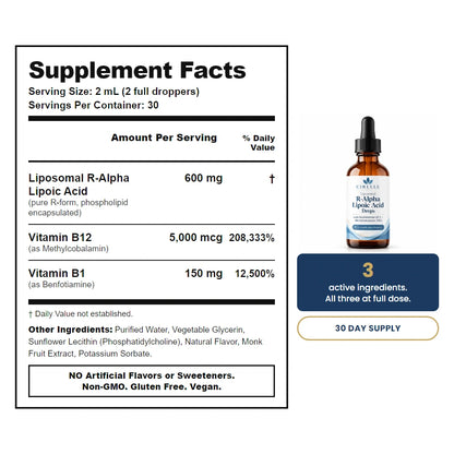Liposomal R-Alpha Lipoic Acid Drops